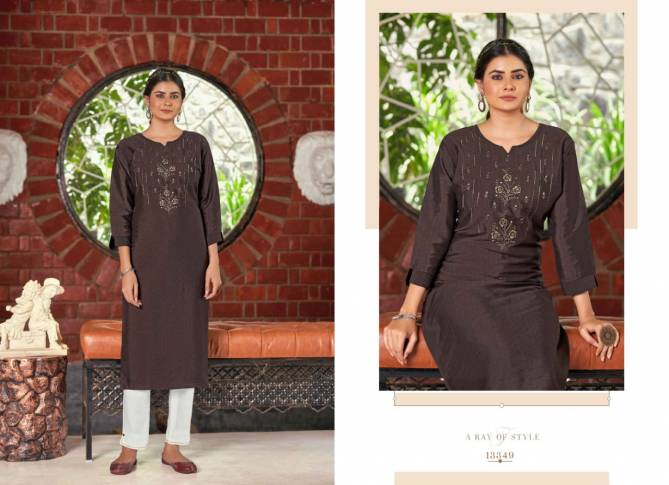 Kalaroop Alisha Wholesale Embroidery Designer Long Kurtis